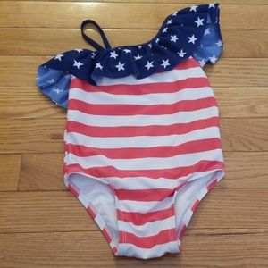 Red white and blue bathing suit